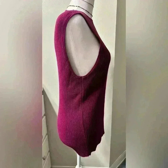 MICHAEL STARS | Purple Jewel Tone Purple Turtleneck Sleveless Top | SZ XL - Picture 3 of 5